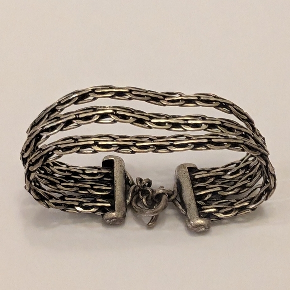 Silver 3 chained bracelet - Picture 4 of 6